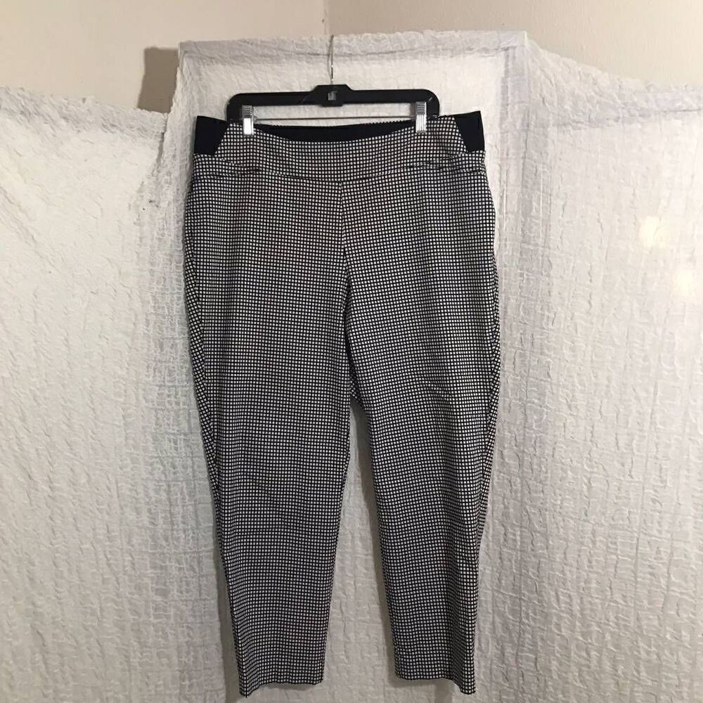 Investments Houndstooth Print Pull-Up Pants Size 18W